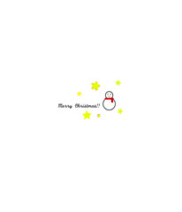 Obraz premium Merry Christmas with snowman