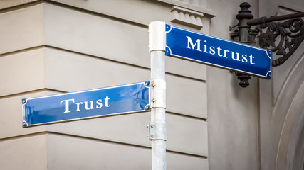 Street Sign to Trust versus Mistrust
