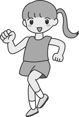 Young smiling woman exercising in sports gym