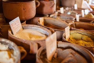 Spices for sale in a market