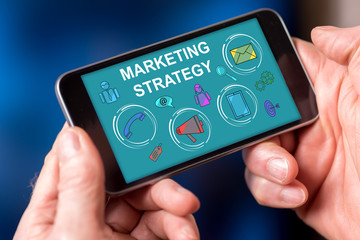 Marketing strategy concept on a smartphone