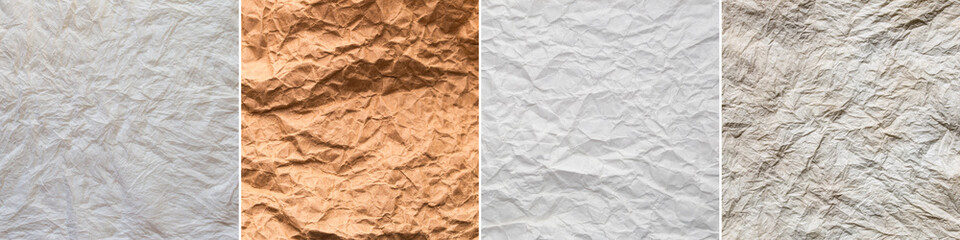 collection of 4 old paper surface textures