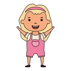 cute little girl comic character