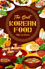 Korean restaurant menu cover food of Korea cuisine