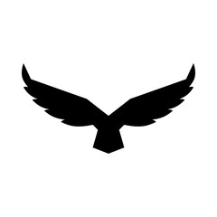 Falcon soaring rising Wings Logo design vector template.Luxury corporate heraldic flying Eagle Phoenix Hawk bird