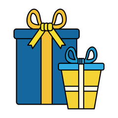gifts boxes presents isolated icons