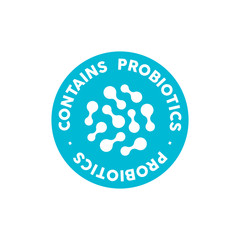 Contains probiotics vector icon label