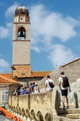 Clock tower - View from the city walls, in summer, at noon