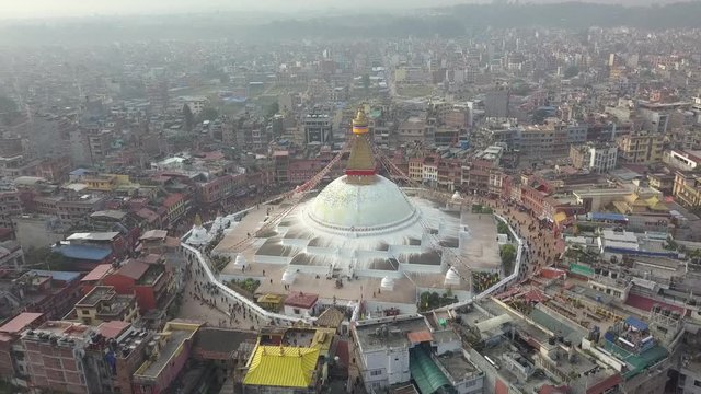 Stupa Bodhnath Kathmandu, Nepal 4K video flat profile Cinelike