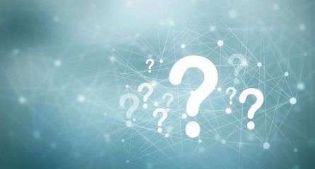 2d illustration question mark background