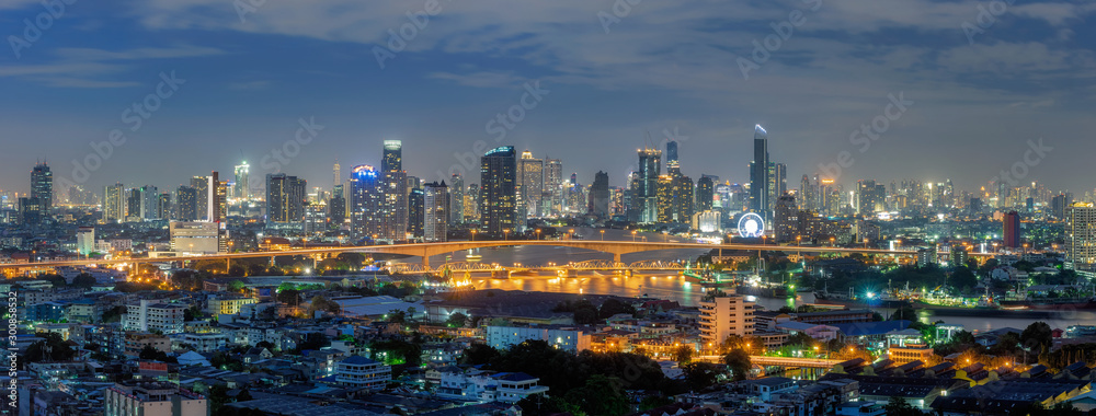 Wall mural Bangkok city.