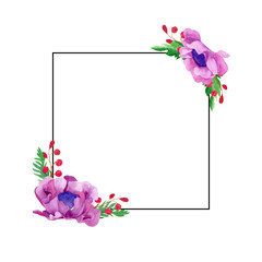 frame with flowers