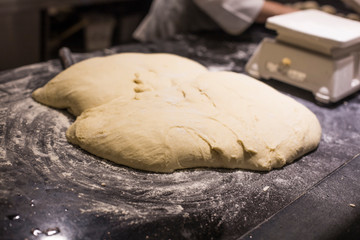 Dough for bread. Flour dough