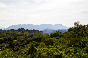 Fototapeta premium Scenic view of mountain against cloud sky at Bolikhamxay province, Laos