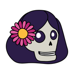 katrina skull head comic character