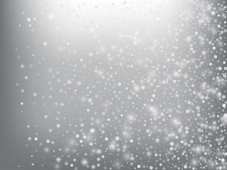Winter Holidays Falling Snow Vector Background. 