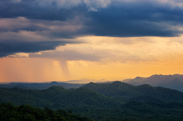Obraz premium Storm over mountain.