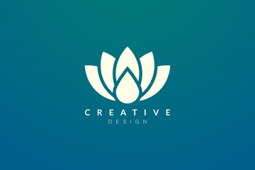Design abstract flower and leaf logo for spa, hotel, beauty, health, fashion, cosmetic, boutique, salon, yoga, therapy. Simple and modern vector design for your business brand or product.