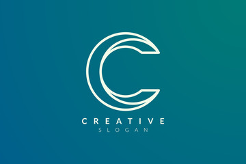 Fancy and elegant letter C vector design