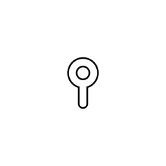 Location pin icon. Map pointer symbol. Logo design element