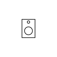 Auidio speaker icon. Bass music symbol. Logo design element