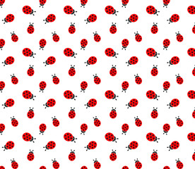 ladybug  background Seamless. summer background vector black 