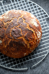 Freshly home made baked sourdough bread
