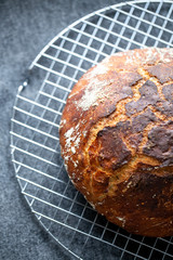 Freshly home made baked sourdough bread