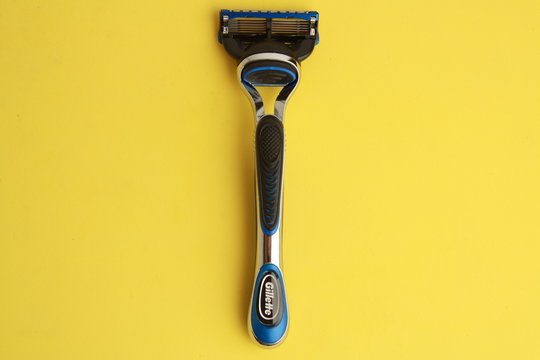 Saragossa Spain.June 13, 2019, Gillette brand razor
