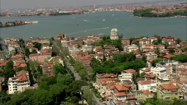 Ripresa aerea della Parrocchia di Santa Maria Elisabetta al Lido di Venezia