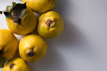 Quinces isolated on white background