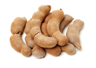 Tamarind on white background