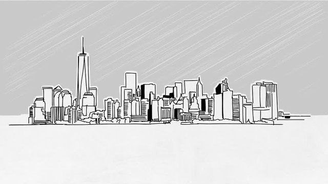 New York City Selfdrawing Lines