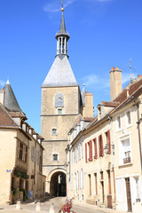 Fototapeta na wymiar The medieval downtown in Avallon, Burgundy, France