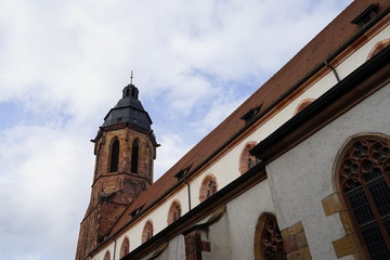 Ausschnittsaufnahme der Stiftskirche von Landau in der Pfalz