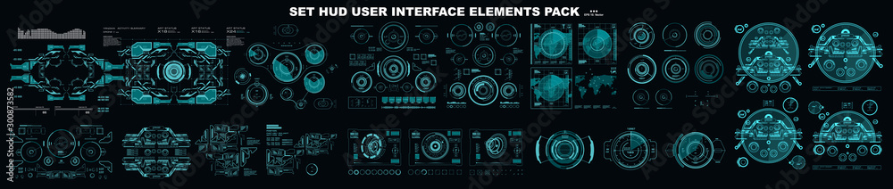 Poster futuristic hud virtual graphic touch user interface, hud interface elements. hud dashboard display