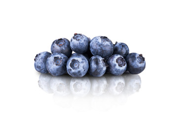 Blueberries isolated on white background
