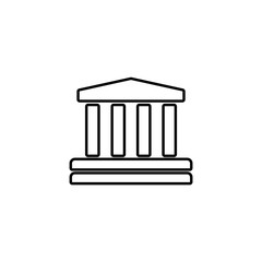 icon of the Museum. vector flat illustration