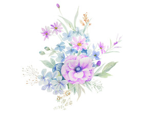 Obraz na płótnie Canvas beautiful flowers illustration