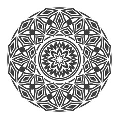 Antique round pattern ornament. Abstract round ornamental decoration. 