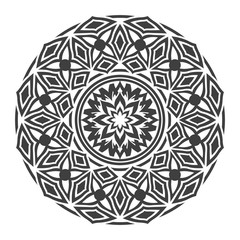 Antique round pattern ornament. Abstract round ornamental decoration. 