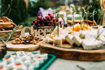Varied Cheese Layout in the Open Air