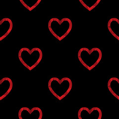 hearts on black background