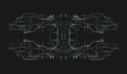 Futuristic user interface element. HUD hi-tech navigation screen. Cyber background for web and app.