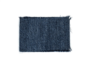 Denim Jeans Textile Texture Isolated on White Background