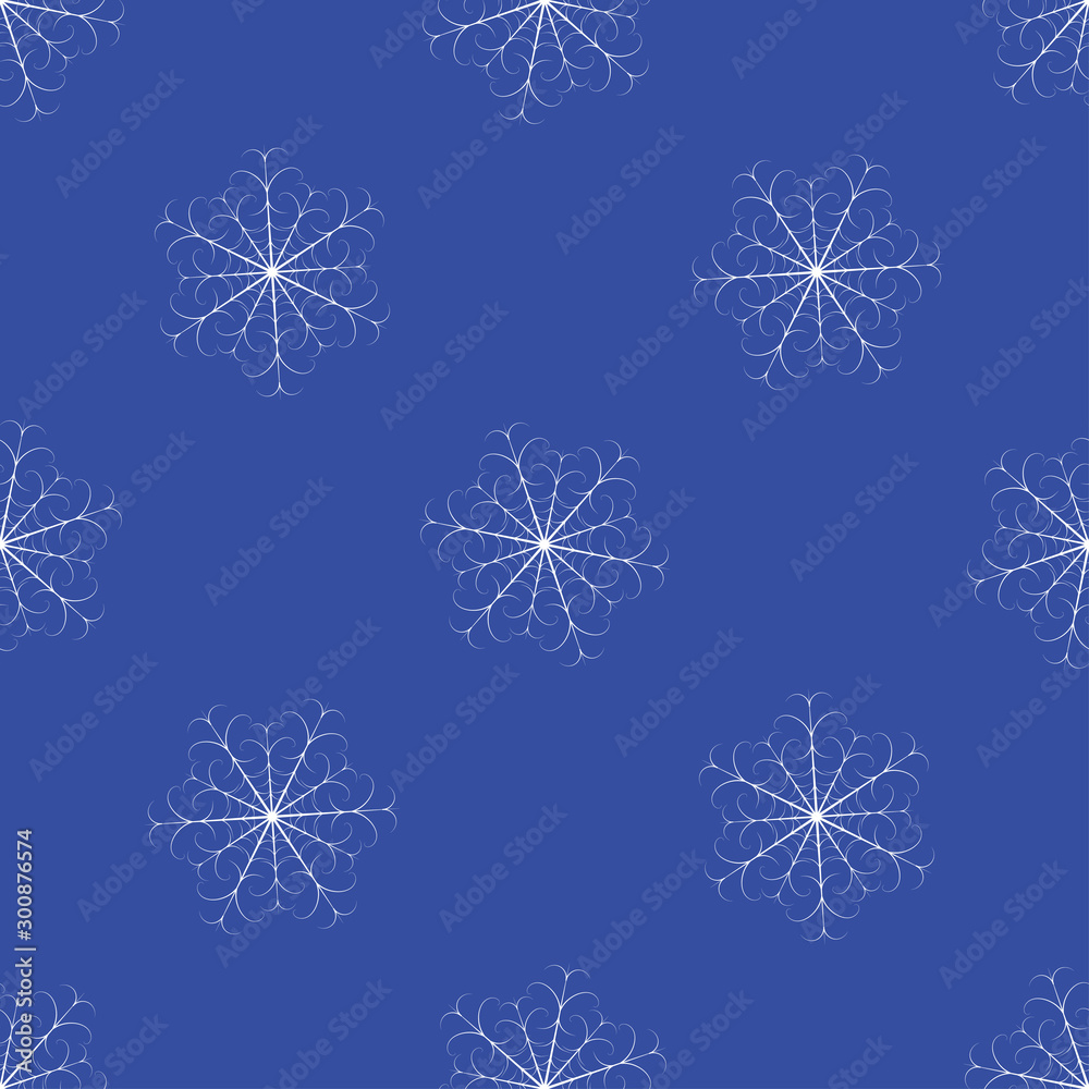 Poster seamless christmas snow flake pattern. trendy vector wallpaper. christmas backdrop. modern abstract 
