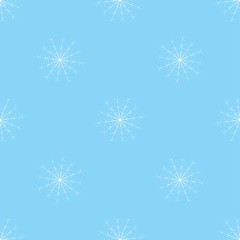 Seamless christmas snow flake pattern. Trendy vector wallpaper. Christmas backdrop. Modern abstract pattern with snowflakes for print design. Seasonal nature background. Modern vector illustration.