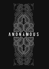 Cyberpunk futuristic poster. Tech Abstract poster template with HUD elements. Modern flyer for web and print. hacking, cyber culture, programming and virtual environments.