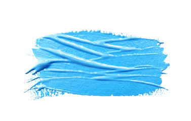 Paint brush stroke texture light blue watercolor isolated on a white