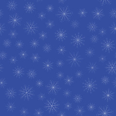 Fototapeta na wymiar Seamless christmas snow flake pattern. Trendy vector wallpaper. Christmas backdrop. Modern abstract pattern with snowflakes for print design. Seasonal nature background. Modern vector illustration.